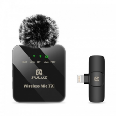 Bezicni mikrofon Lavalier za mobilni telefon PULUZ PU645B lightning