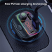 Bluetooth FM RGB Transmiter C14 QC3.0+PD crni