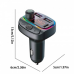 Bluetooth FM RGB Transmiter C14 QC3.0+PD crni