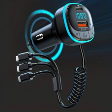 Bluetooth FM RGB Transmiter C31 USB/ Type-C/ Ligtning crni Bluetooth FM RGB Transmiter C31 USB/ Type-C/ Ligtning crni