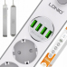 Produzni kabel LDNIO SE4432 4XUSb Produzni kabel LDNIO SE4432 4XUSb