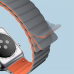 Silikonska narukvica za Apple Watch sa magnetom crno narandzasta 42/ 44/ 45/ 49 mm