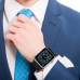 Silikonska narukvica za Apple Watch sa magnetom crno zuta 42/ 44/ 45/ 49 mm