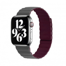 Silikonska narukvica za Apple Watch sa magnetom sivo bordo 42/ 44/ 45/ 49 mm Silikonska narukvica za Apple Watch sa magnetom sivo bordo 42/ 44/ 45/ 49 mm