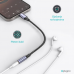 Adapter Pluginn AUX Z na Lightning 0.25m crni