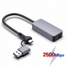 Adapter Type C - USB 3.0 JWD na 2.5Gbps Gigabitni LAN sivi Adapter Type C - USB 3.0 JWD na 2.5Gbps Gigabitni LAN sivi