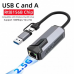 Adapter Type C - USB 3.0 JWD na 2.5Gbps Gigabitni LAN sivo crni Adapter Type C - USB 3.0 JWD na 2.5Gbps Gigabitni LAN sivo crni