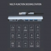 Adapter Type C - USB 3.0 JWD na 3x USB 2.0, PD, 3.5mm, SD, TF, USB 3.0 8 u 1 sivi Adapter Type C - USB 3.0 JWD na 3x USB 2.0, PD, 3.5mm, SD, TF, USB 3.0 8 u 1 sivi