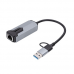 Adapter Type C - USB 3.0 JWD na 5Gbps Gigabitni LAN sivo crni Adapter Type C - USB 3.0 JWD na 5Gbps Gigabitni LAN sivo crni