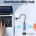 Adapter Type C - USB 3.0 JWD na Gigabitni LAN sivi Adapter Type C - USB 3.0 JWD na Gigabitni LAN sivi