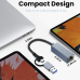 Adapter Type C - USB 3.0 JWD na Gigabitni LAN sivi Adapter Type C - USB 3.0 JWD na Gigabitni LAN sivi