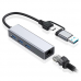 Adapter Type C - USB 3.0 JWD na LAN, 3x USB 3.0 4 u 1 sivi Adapter Type C - USB 3.0 JWD na LAN, 3x USB 3.0 4 u 1 sivi