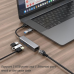 Adapter Type C - USB 3.0 JWD na LAN, 3x USB 3.0 4 u 1 sivi Adapter Type C - USB 3.0 JWD na LAN, 3x USB 3.0 4 u 1 sivi