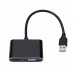 Adapter USB 3.0 JWD na HDMI, VGA, AUDIO, 3 u 1 crni Adapter USB 3.0 JWD na HDMI, VGA, AUDIO, 3 u 1 crni