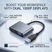 Adapter USB 3.0 JWD na HDMI, VGA, AUDIO, 3 u 1 crni Adapter USB 3.0 JWD na HDMI, VGA, AUDIO, 3 u 1 crni
