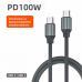 Data kabl LDNIO LC442C 100w, Type C na Type C sivi 2m Data kabl LDNIO LC442C 100w, Type C na Type C sivi 2m