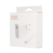 Kucni punjac Fast charger 120W za Xiaomi sa USB na Type c kablom beli Kucni punjac Fast charger 120W za Xiaomi sa USB na Type c kablom beli