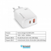 Kucni punjac Teracell Evolution TC-19, GAN, QC, PD Fast charging 45W sa PD iPhone lightning kablom beli CE