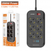 Produzni kabl LDNIO SE6403C 6 uticnica 2X USB,2X PD 2m crni Produzni kabl LDNIO SE6403C 6 uticnica 2X USB,2X PD 2m crni