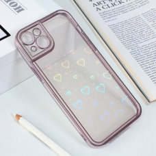 Futrola Heart IMD za iPhone 14 Plus 6.7 roze