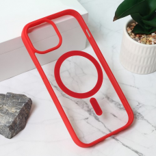 Futrola Magsafe Frame Color za iPhone 15 6.1 crvena