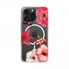 Futrola Print Magsafe za iPhone 15 Pro Max 6.7 Hibiscus