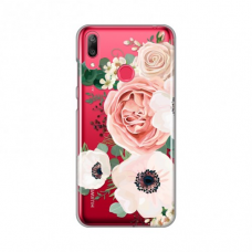 Futrola Silikonska Print Skin za Huawei Y7 2019/Y7Prime 2019 Luxury Pink Flowers