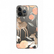 Futrola Silikonska Print Skin za iPhone 13 Pro Max 6.7 Flower Deer