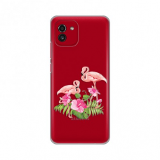 Futrola Silikonska Print Skin za Samsung A035G Galaxy A03 Flamingo