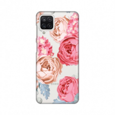 Futrola Silikonska Print Skin za Samsung A125F Galaxy A12 Pink Flowers