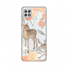 Futrola Silikonska Print Skin za Samsung A226B Galaxy A22 5G Flower Deer