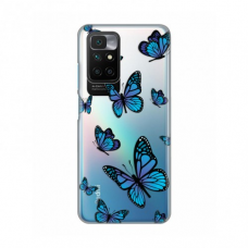 Futrola Silikonska Print Skin za Xiaomi Redmi 10/10 Prime Blue butterfly