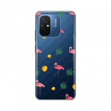 Futrola Silikonska Print Skin za Xiaomi Redmi 12C Flamingo