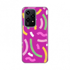 Futrola Silikonska Print za Honor 200 Lite Happy Lines pink