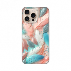 Futrola Silikonska Print za iPhone 16 Pro Max 6.9 Pastel Feathers