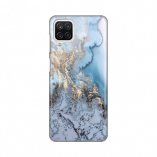 Futrola Silikonska Print za Samsung A125F Galaxy A12 Blue Gold Marble