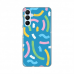 Futrola Silikonska Print za Samsung A156B Galaxy A15 5G Happy Lines blue Futrola Silikonska Print za Samsung A156B Galaxy A15 5G Happy Lines blue