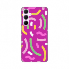 Futrola Silikonska Print za Samsung A356B Galaxy A35 5G Happy LinesÂ pink