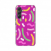 Futrola Silikonska Print za Samsung A546B Galaxy A54 5G Happy LinesÂ pink