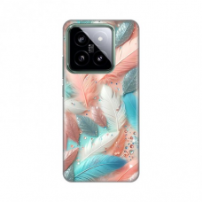 Futrola Silikonska Print za Xiaomi 14 Pastel Feathers