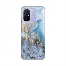 Futrola Silikonska Print za Xiaomi Redmi 12C Blue Gold Marble