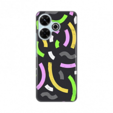 Futrola Silikonska Print za Xiaomi Redmi 13 Happy Lines gray