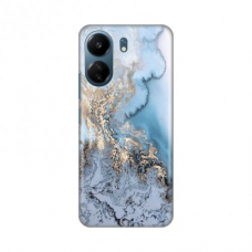 Futrola Silikonska Print za Xiaomi Redmi 13C Blue Gold Marble