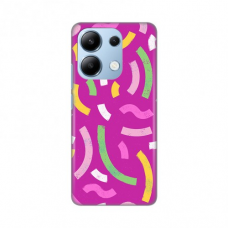 Futrola Silikonska Print za Xiaomi Redmi Note 13 4G (EU) Happy LinesÂ pink