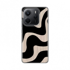 Futrola Silikonska Print Skin za Xiaomi Redmi Note 14 4G (SRB) Black Flow
