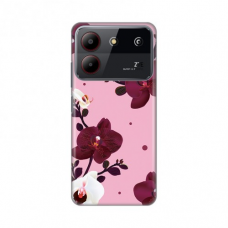 Futrola Silikonska Print Skin za ZTE Blade A54 Pink Orchid