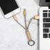 Data kabl LDNIO LC89 sa priveskom za iPhone lightning/micro USB zlatni Data kabl LDNIO LC89 sa priveskom za iPhone lightning/micro USB zlatni