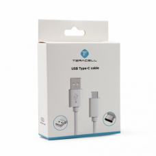 Data kabl Teracell Plus 2.4A Type C beli 1.2m Data kabl Teracell Plus 2.4A Type C beli 1.2m