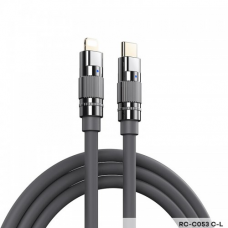 Data kabl REMAX Wefon 20W Zinc-Alloy Elastic with Light RC-C053 (type C-Lightning) siva Data kabl REMAX Wefon 20W Zinc-Alloy Elastic with Light RC-C053 (type C-Lightning) siva