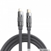 Data kabl REMAX Wefon 20W Zinc-Alloy Elastic with Light RC-C053 (type C-Lightning) siva